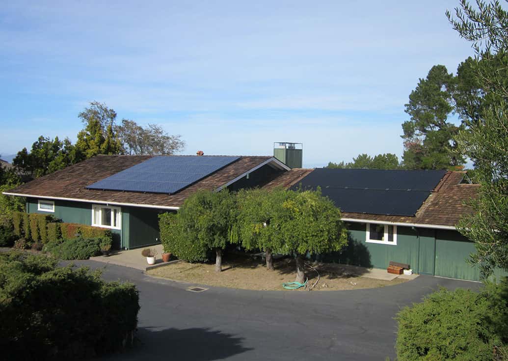 Slideshow of installations on clay tile, metal seam, wood shake, composition and flat roofs